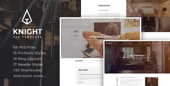 Knight - Corporate and Shop PSD Template