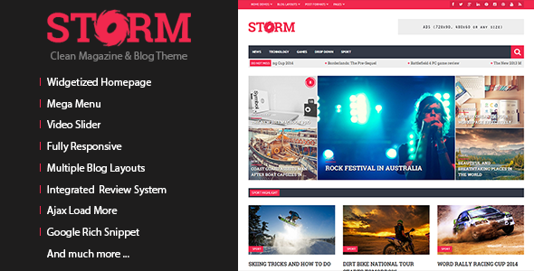 Storm - Clean Magazine & Blog Theme