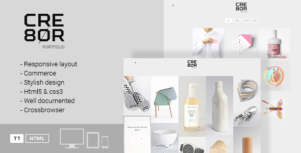 CRE8OR - Minimal Portfolio Template