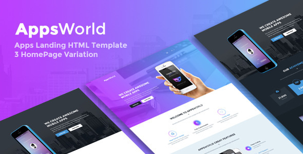AppsWorld - App Landing Page HTML5 Template