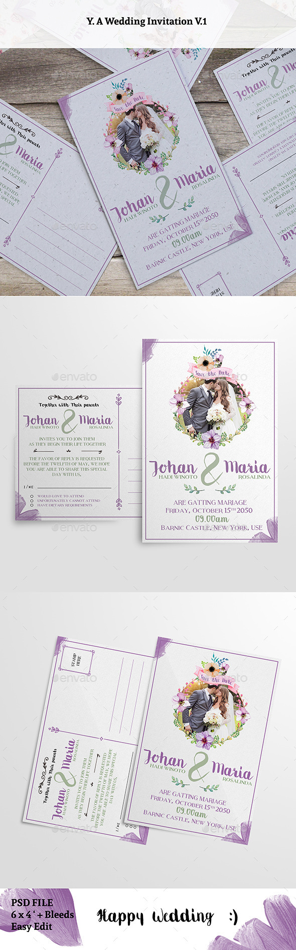 Floral Wedding Invitation