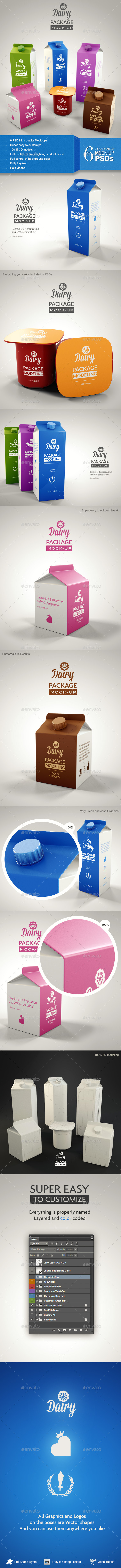 Dairy Branding Package Mock-up