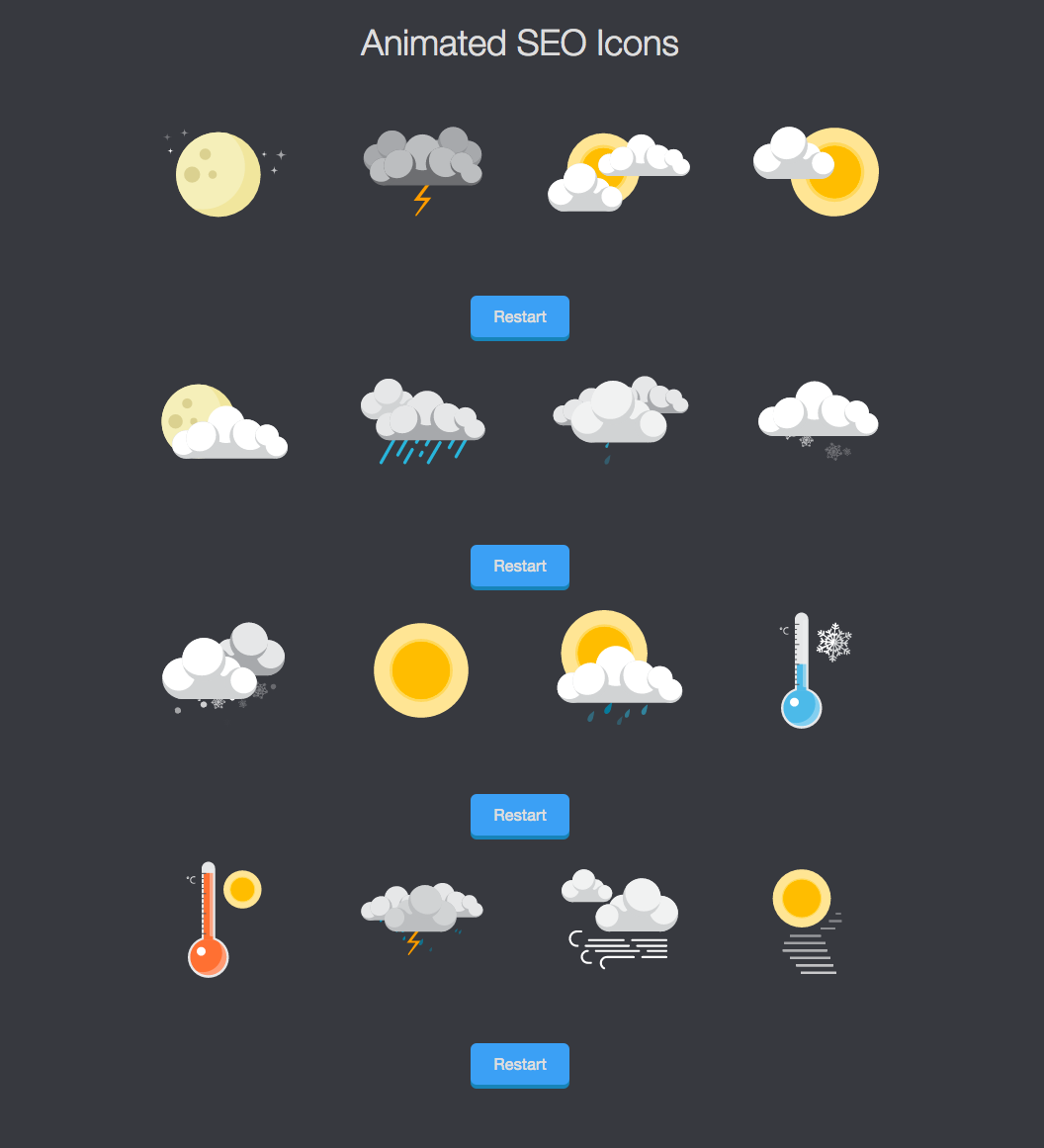 Animated Weather Symbols