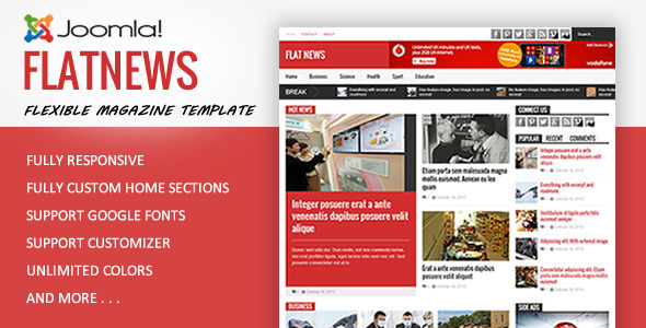 FlatNews - Magazine Joomla Template