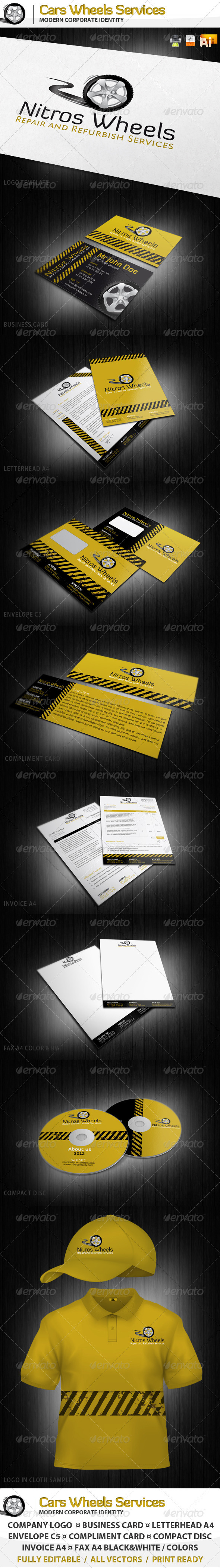 Cars Wheels Service Corporate Identity and Logo Cars Wheels Service Corporate Identity and Logo