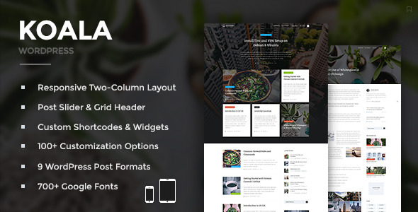 Koala - Responsive WordPress Blog Theme