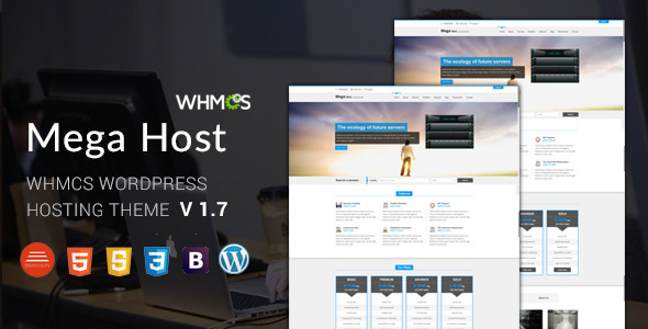 Hosting, Technology, Software And WHMCS Wordpress Theme  - Megahost