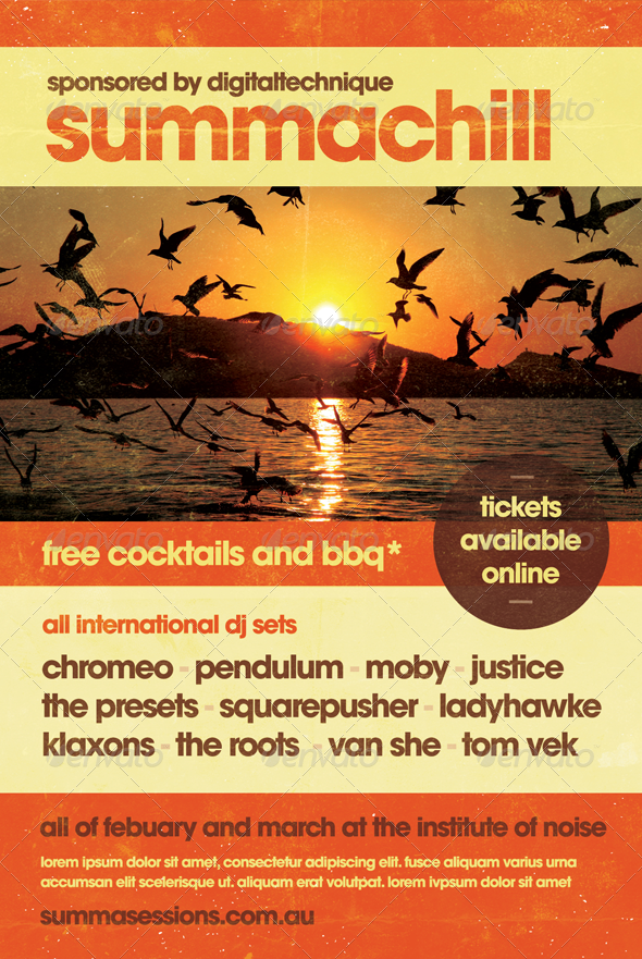 Summachill Summer Flyer Template Summachill Summer Flyer Template