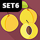 Fruits and Vegetables Icons Set