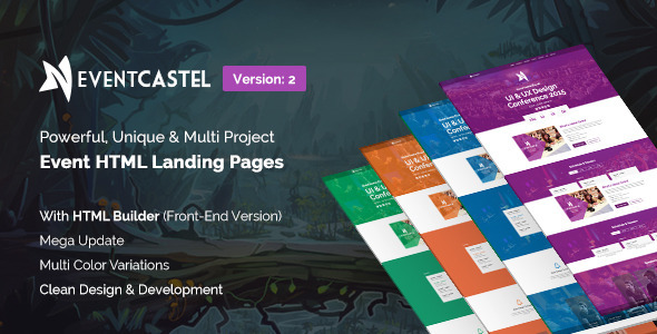 EventCastle - Event Landing Page Template With Page Builder