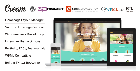 Cream - WooCommerce WordPress Theme