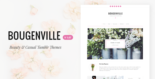 Bougenville | Beautiful & Casual Tumblr Theme