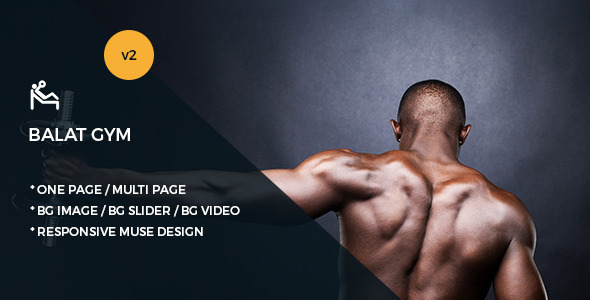 Balat - Fitness One Page Muse Template