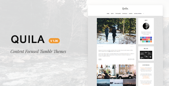 Quila | Clean Content-Focused Tumblr Theme