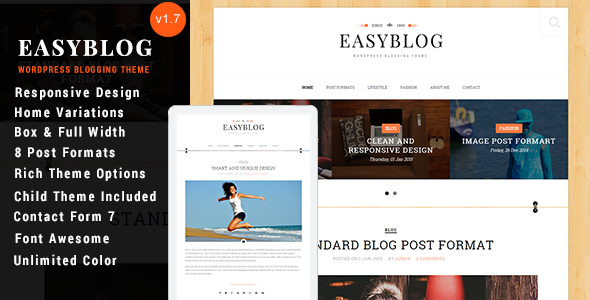 Easyblog - Responsive WordPress Blog Theme