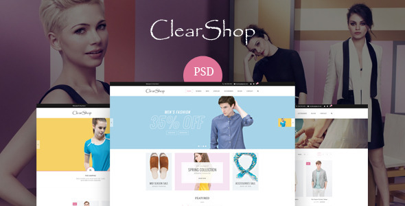 Clear Shop - PSD Templates