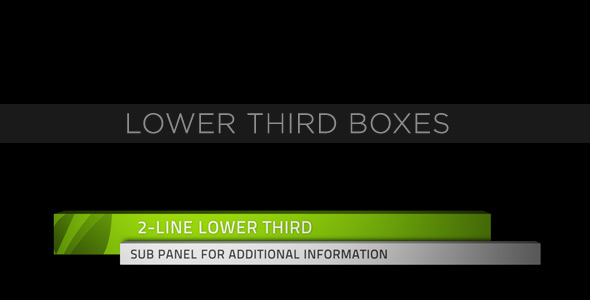Lower Third Boxes Lower Third Boxes