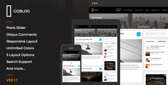 GoBlog - Responsive Ghost Blog Theme