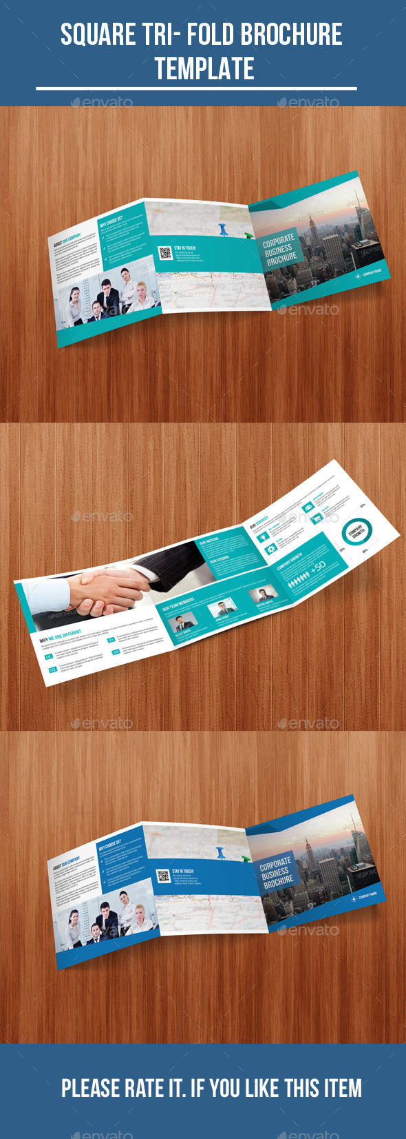 Graphicriver Square Tri- Fold Corporate Brochure 12786534
