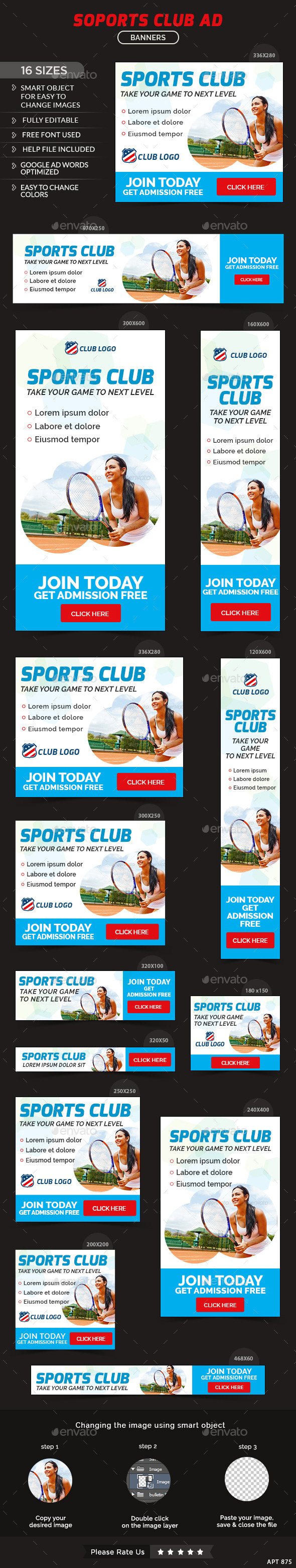Graphicriver Sports Club Banners 12802304