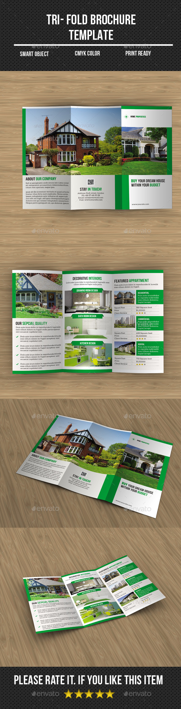 Graphicriver Real Estate Tri- Fold Brochure 12808926