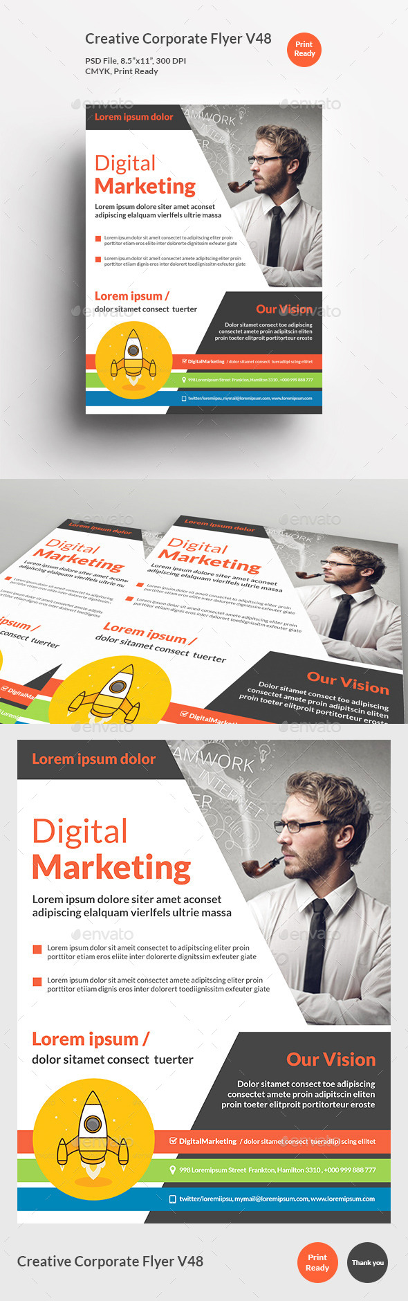 Graphicriver Creative Corporate Flyer V48 12809299