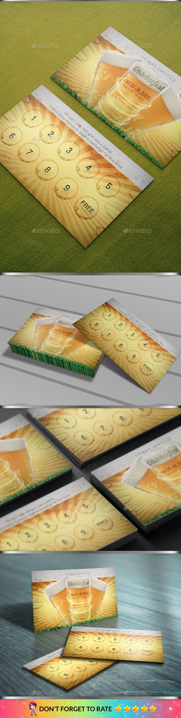 Graphicriver Oktoberfest Loyalty Cards 12810847