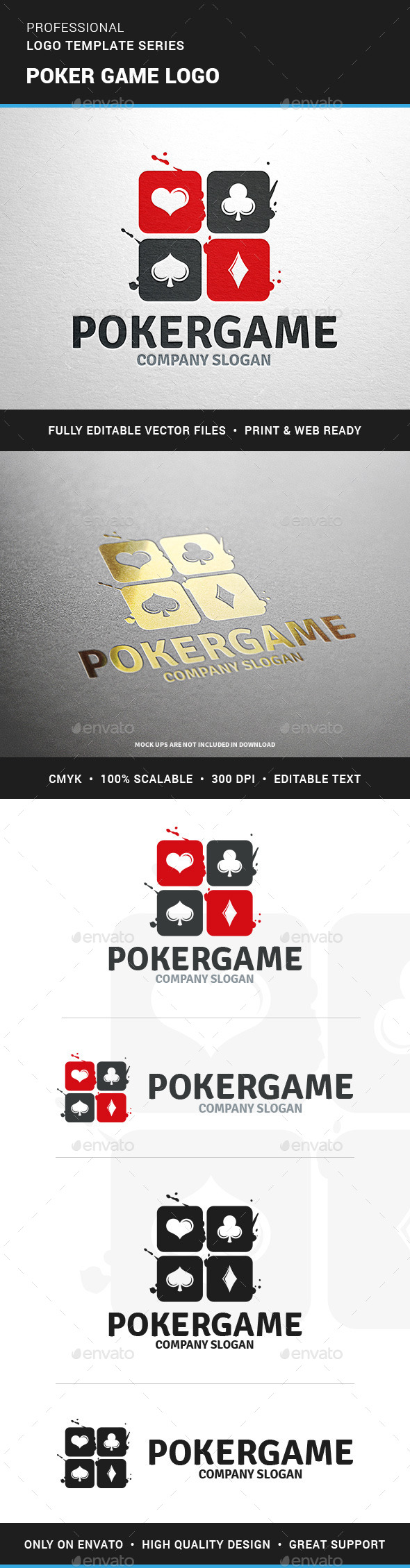 Poker Game Logo Template