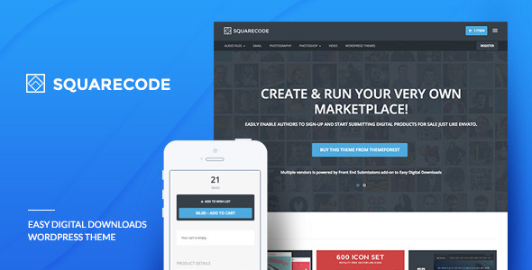 SquareCode - Marketplace for Easy Digital Downloads