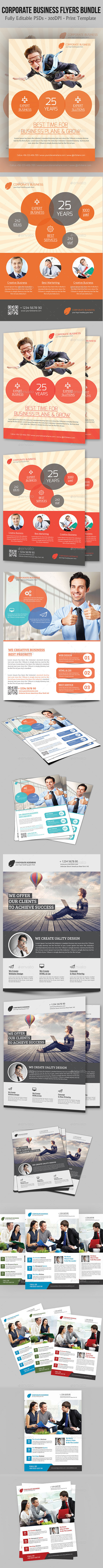 Graphicriver Corporate Business Flyers Bundle 12812937