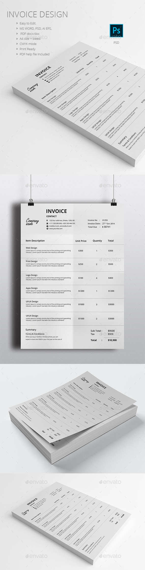 Graphicriver Invoice Design 12813980