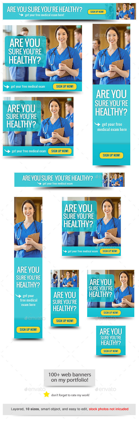 Graphicriver Medical Exam Web Banner Design 12820032