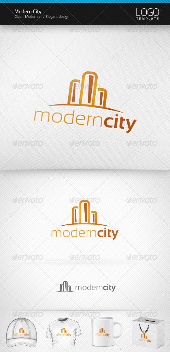 Modern City Logo - Buildings Logo Templates