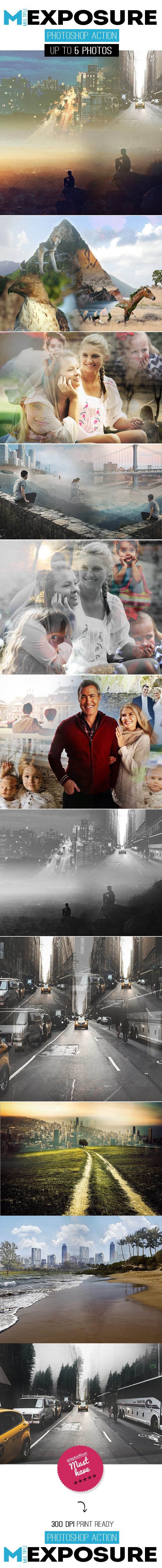 Graphicriver Multiple Exposure Photo Effect Photoshop Action 12823708