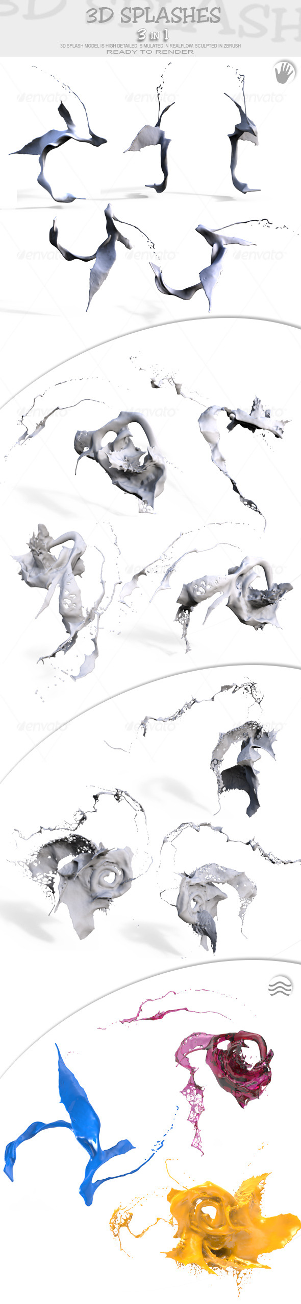 3DOcean HD Abstract Water Paint Liquid Splash 3in1 12829930 3DOcean HD Abstract Water Paint Liquid Splash 3in1 12829930