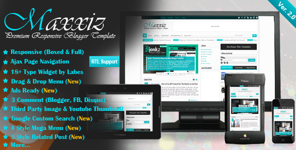 Maxxiz - Responsive Magazine/News Blogger Template