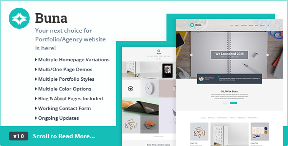 Buna - Agency/Portfolio WordPress Theme