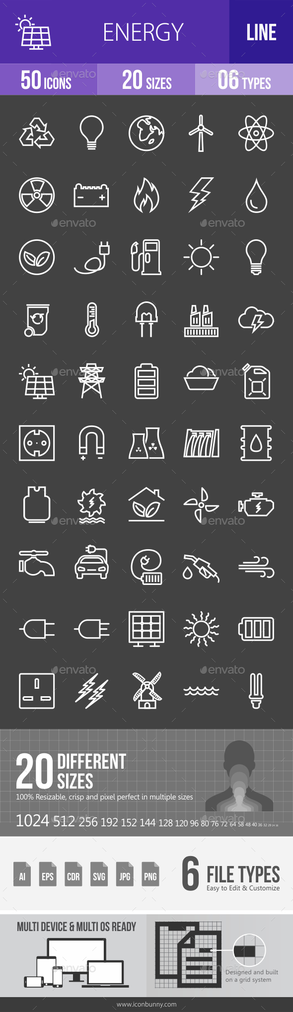 Graphicriver Energy Line Inverted Icons 12834951