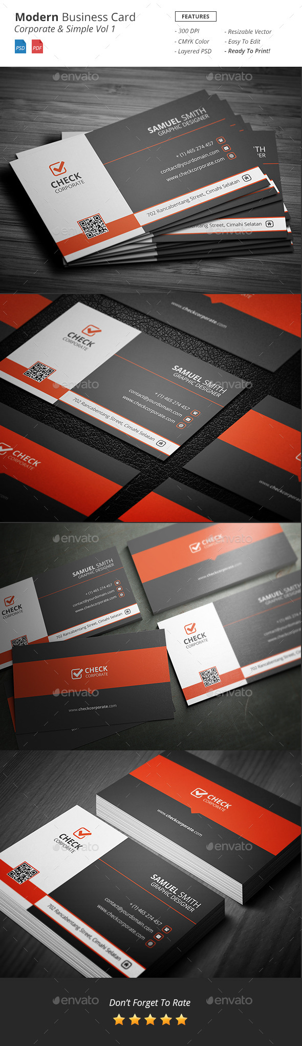 Graphicriver Modern - Corporate Business Card Vol 1 12836078