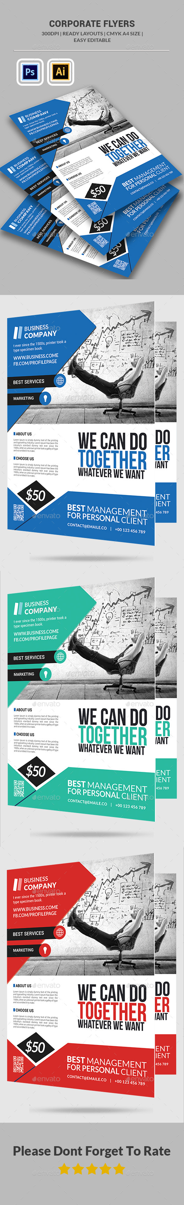 Graphicriver Corporate Business Flyer Template 12836099
