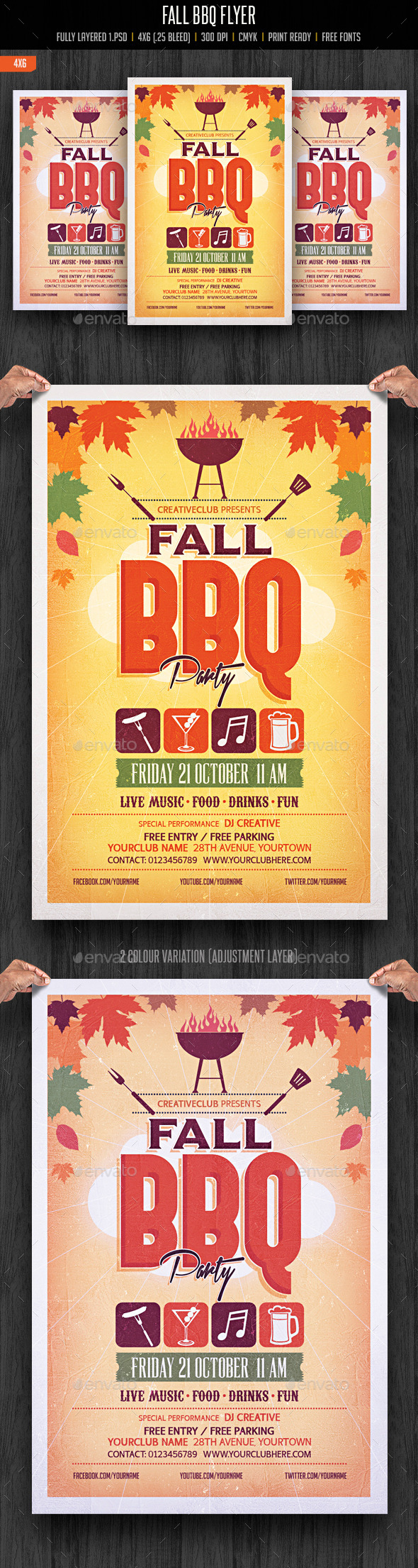 Graphicriver Autumn Fall BBQ Party 12837552
