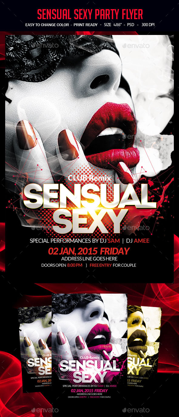 Sensual Sexy Party Flyer