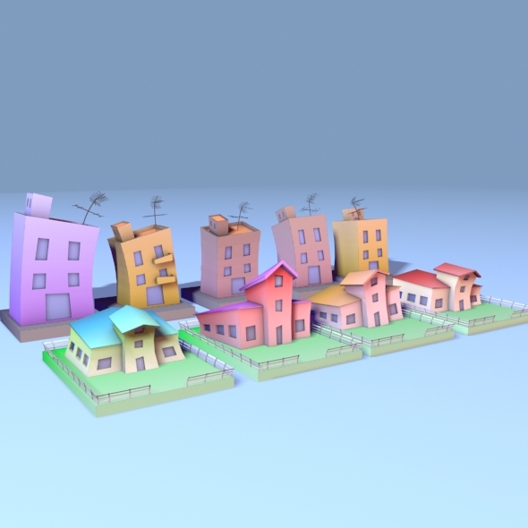 3DOcean Cartoon City 12838220 3DOcean Cartoon City 12838220