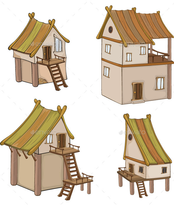 Graphicriver Set of Vector Houses for Design 12842952