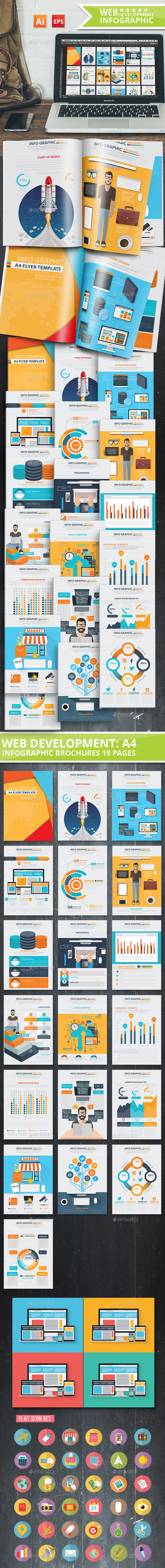 Graphicriver Web Development & SEO Infographics 19 Pages Design 12845574