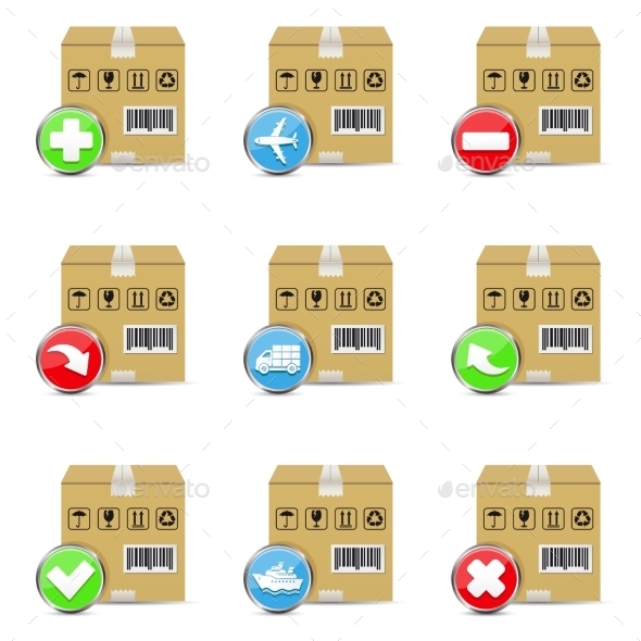 Graphicriver Delivery & Shipping Icons 12856763