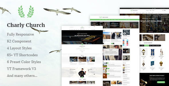 Charly - Responsive Church/Religious Joomla Theme