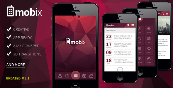 Mobix - HTML Mobile Template