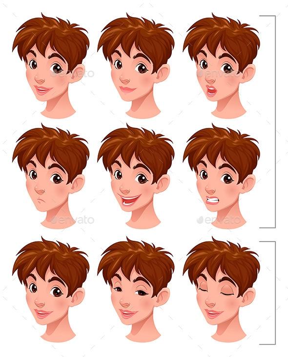 Graphicriver Boy with Lip Sync and Blinking Eyes 12871247