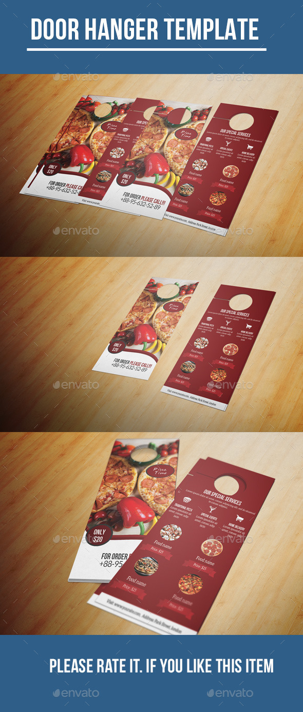 Food Menu Door Hanger